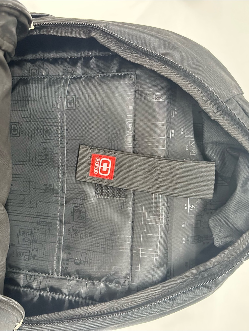 OGIO Black Backpack with Red Infor Patch - Picture 3 of 4